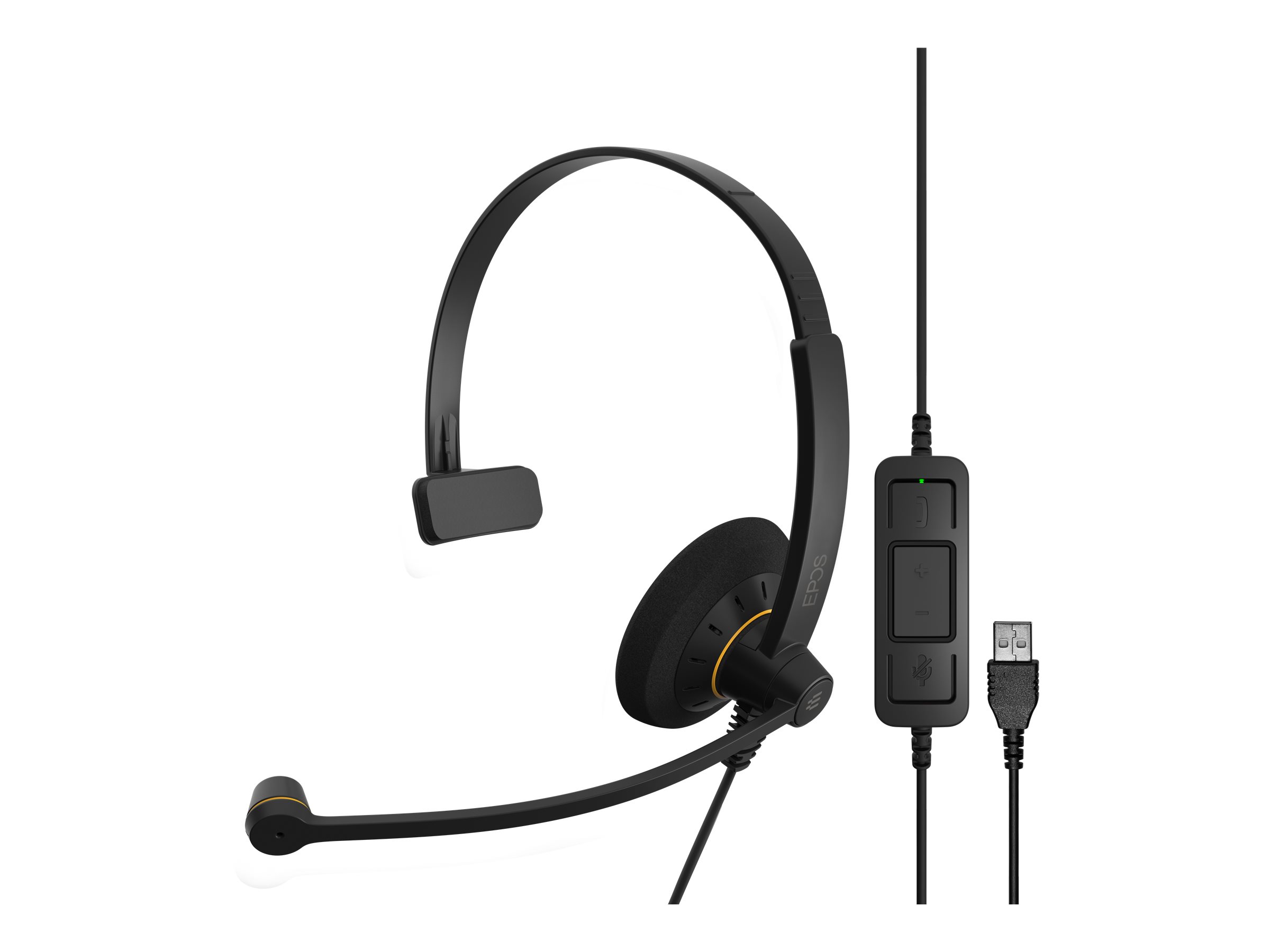 EPOS IMPACT SC 30 USB ML - Headset - On-Ear - kabelgebunden - USB - Schwarz mit orangefarbenen Akzenten