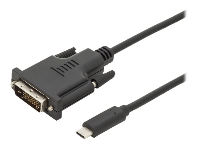 DIGITUS - Adapterkabel - 24 pin USB-C mnnlich zu DVI-D mnnlich - 2 m - 1080p-Untersttzung