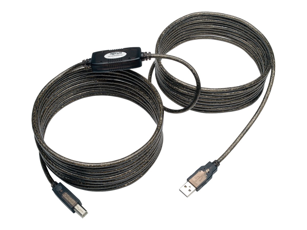 Tripp Lite 25ft USB 2.0 Hi-Speed Active Repeater Cable USB-A to USB-B M/M 25' - USB-Kabel - USB Typ B (M) zu USB (M) - USB 2.0 -