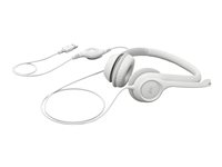 Logitech H390 - Headset - On-Ear - kabelgebunden - USB-A - Off-White