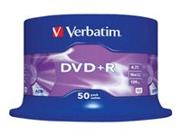 Verbatim - 50 x DVD+R - 4.7 GB 16x - mattsilber - Spindel