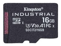 Kingston Industrial - Flash-Speicherkarte - 16 GB - A1 / Video Class V30 / UHS-I U3 / Class10 - microSDHC UHS-I