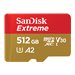 SanDisk Extreme - Flash-Speicherkarte (microSDXC-an-SD-Adapter inbegriffen) - 512 GB - A2 / Video Class V30 / UHS-I U3 / Class10