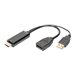 DIGITUS - Adapterkabel - HDMI mnnlich zu USB, DisplayPort - 20 cm - Doppelisolierung - Schwarz