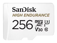 SanDisk High Endurance - Flash-Speicherkarte (microSDXC-an-SD-Adapter inbegriffen) - 256 GB - Video Class V30 / UHS-I U3 / Class