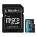 Kingston Canvas Go! Plus - Flash-Speicherkarte (microSDXC-an-SD-Adapter inbegriffen) - 64 GB - A2 / Video Class V30 / UHS-I U3 /