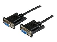 StarTech.com 2m DB9 RS232 Seriell Nullmodemkabel - Bu/Bu - 9-pin seriell Null-Modem Anschlusskabel - Schwarz - Nullmodemkabel - 