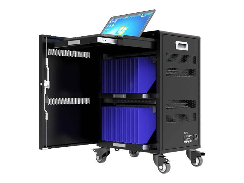 PORT Connect Charging Cabinet - Wagen (nur Laden) - fr 20 Tablets / 1 Notebook - verriegelbar - Ausgang: 5 V