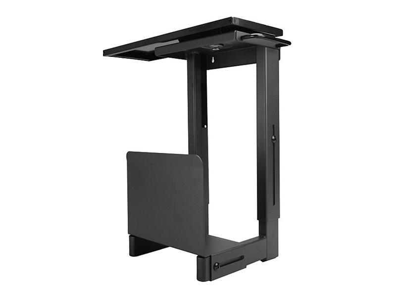 Lindy Sliding Under Desk PC Holder - Montageset - unter Tisch montierbar - schwarze Pulverbeschichtung