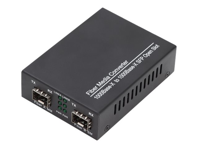 DIGITUS Professional DN-82133 - Medienkonverter - 1GbE - 1000Base-X, 100Base-X - SFP (mini-GBIC) / SFP (mini-GBIC) - 850 nm / 13