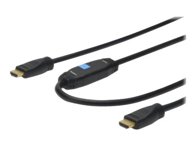 ASSMANN HDMI High Speed with Ethernet - HDMI-Kabel mit Ethernet - HDMI mnnlich zu HDMI mnnlich - 10 m - Doppelisolierung - Sch