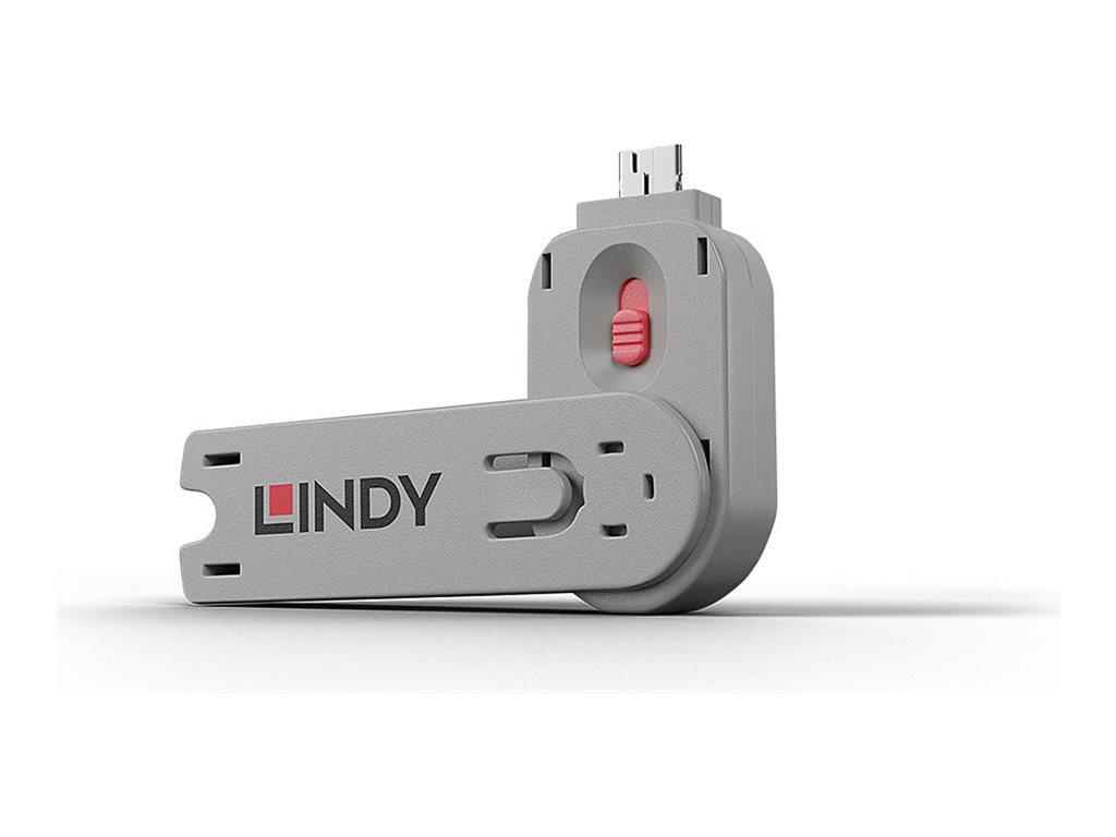 Lindy USB Type A Port Blocker Key - USB-Portblocker - pink