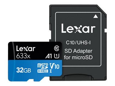 Lexar High Performance - Flash-Speicherkarte - 32 GB - A1 / Video Class V10 / UHS-I U1 / Class10 - SDHC UHS-I