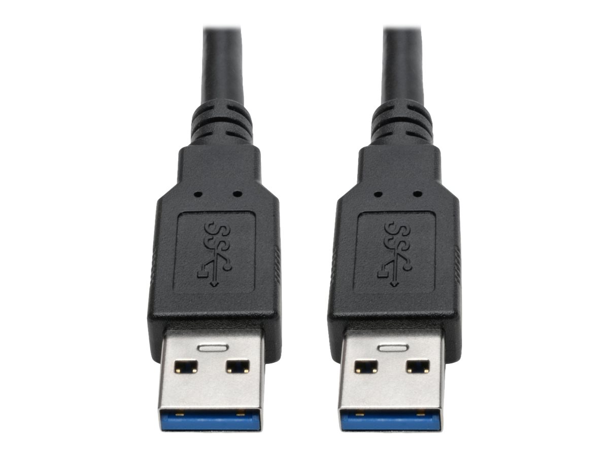 Eaton Tripp Lite Series USB 3.0 SuperSpeed A to A Cable for USB 3.0 All-in-One Keystone/Panel Mount Couplers (M/M), Black, 6 ft.