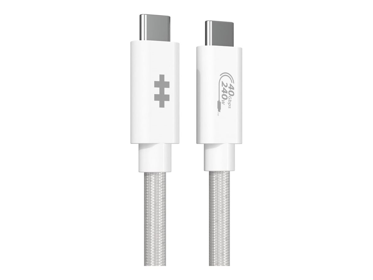 Hyper HyperDrive Next - USB-Kabel - 24 pin USB-C (M) zu 24 pin USB-C (M) - USB4 - 1.2 m - weiß