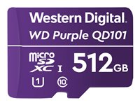 WD Purple SC QD101 WDD512G1P0C - Flash-Speicherkarte - 512 GB - UHS-I U1 / Class10 - microSDXC UHS-I - lila