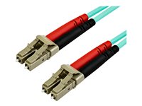 StarTech.com 15 m OM4 LC to LC Multimode Duplex Fiber Optic Patch Cable- Aqua - 50/125 - Fiber Optic Cable - 40/100Gb - LSZH (45