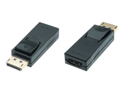 M-CAB - Videoadapter - DisplayPort mnnlich zu HDMI weiblich - Schwarz - 4K Untersttzung, aktiv