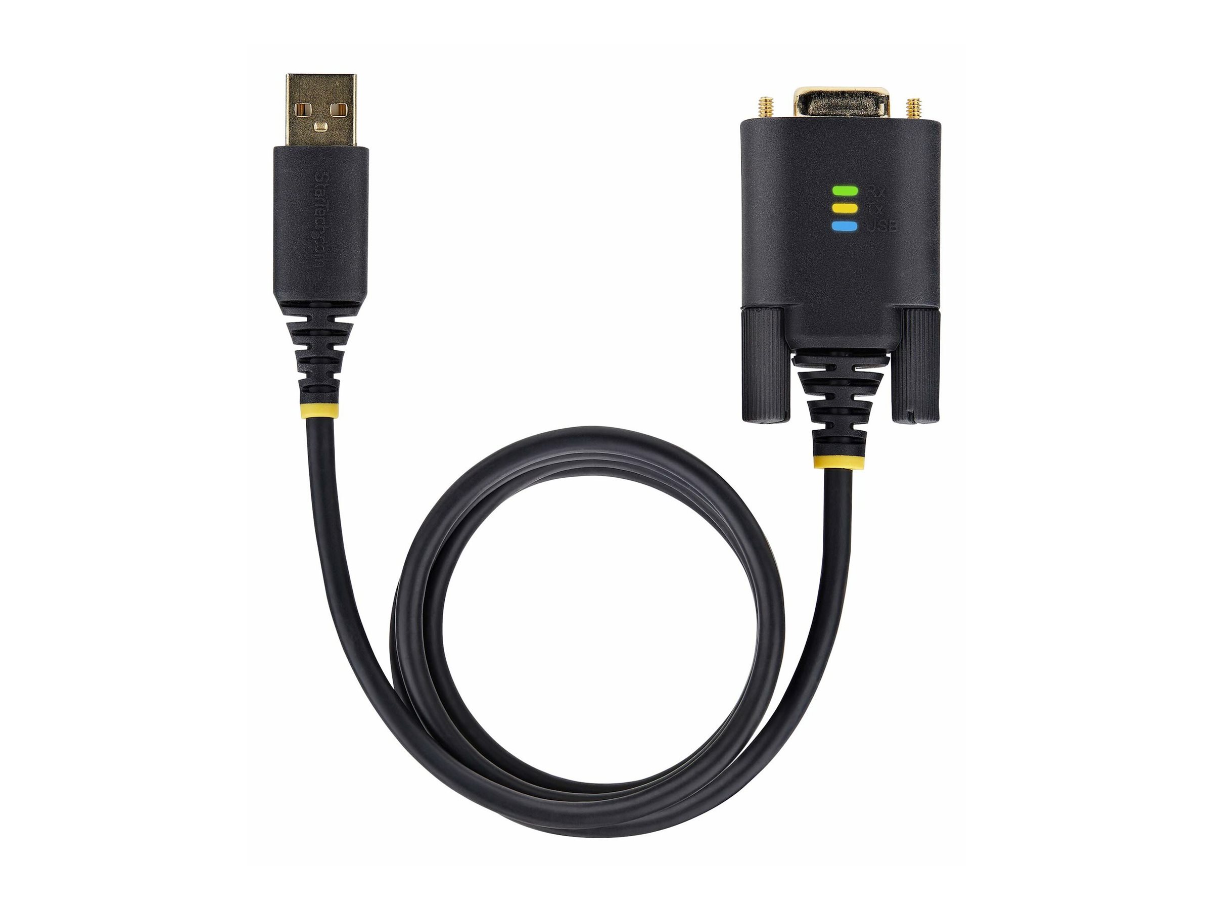 StarTech.com 6.6ft (2m) USB to Serial Adapter Cable, COM Retention, RS232 - Kabel USB / seriell - USB (M) zu DB-9 (M) schraubbar