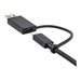 StarTech.com 1m USB-C Kabel mit USB-A Adapter Dongle - Hybrid 2-in-1 USB-C Kabel mit USB-A - USB-C auf USB-C (10Gbit/s - 100W PD