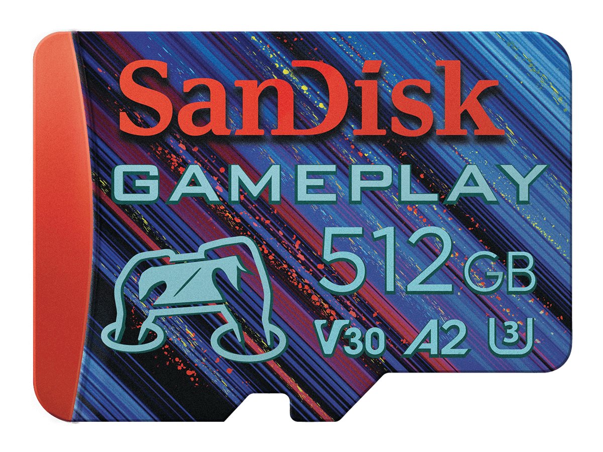 SanDisk GamePlay - Flash-Speicherkarte - 512 GB - A2 / Video Class V30 / UHS-I U3 - microSDXC UHS-I