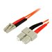 StarTech.com 1m Fiber Optic Cable - Multimode Duplex 62.5/125 - LSZH - LC/SC - OM1 - LC to SC Fiber Patch Cable (FIBLCSC1)