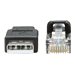 Tripp Lite USB Type-A to RJ45 Rollover Console Cable, M/M, Black - 10 ft. - Kabel seriell - USB (M) zu RJ-45 (W) - 3.05 m - Dopp