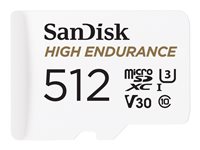 SanDisk High Endurance - Flash-Speicherkarte (microSDXC-an-SD-Adapter inbegriffen) - 512 GB - Video Class V30 / UHS-I U3 / Class