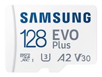 Samsung EVO Plus MB-MC128S - Flash-Speicherkarte (microSDXC-an-SD-Adapter inbegriffen) - 128 GB - A2 / Video Class V30 / UHS-I U