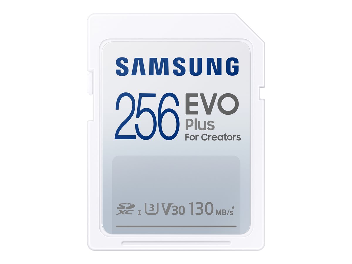 Samsung EVO Plus MB-SC256K - Flash-Speicherkarte - 256 GB - Video Class V30 / UHS-I U3 / Class10 - SDXC UHS-I