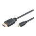 M-CAB HDMI Hi-Speed Kabel with Ethernet - HDMI-Kabel mit Ethernet - HDMI mnnlich zu 19 pin micro HDMI Type D mnnlich - 2 m - S