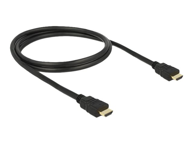Delock - HDMI-Kabel mit Ethernet - HDMI mnnlich zu HDMI mnnlich - 1 m - Schwarz - 4K Untersttzung