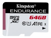 Kingston High Endurance - Flash-Speicherkarte - 64 GB - A1 / UHS-I U1 / Class10 - microSDXC UHS-I